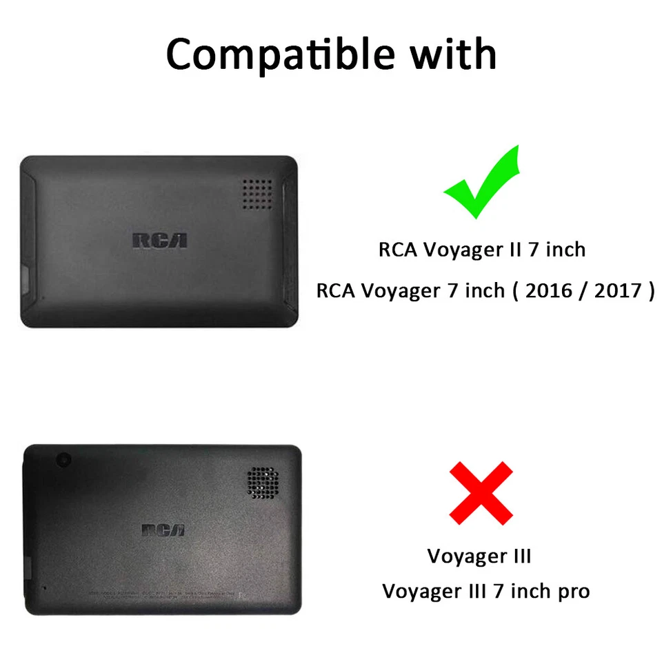 For RCA Voyager Pro+ 7" Voyager ll 7" Tough Rubber Heavy Shockproof Case Cover - Image 2 of 2