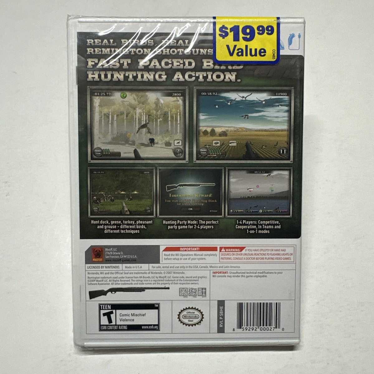Wii - Wii★REMINGTON GREAT AMERICAN BIRD HUNT CGR Undertow - REMINGTON GREAT AMERICAN BIRD HUNT review for