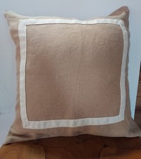 Pottery Barn Tan Beige Linen 20 X 20 Inches Pillowcase X 2