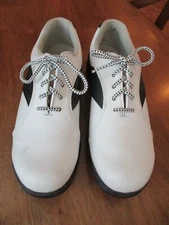 FootJoy GreenJoy Women Size 7.5 Golf Shoes White Black Softspikes Cleats