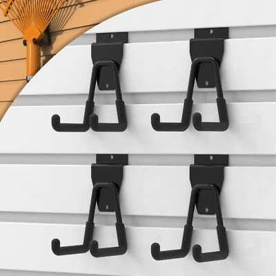 HUHOLE Slatwall Accessories Hooks 4PCS Slat Wall Hanging Hooks Hangers Retail Displays