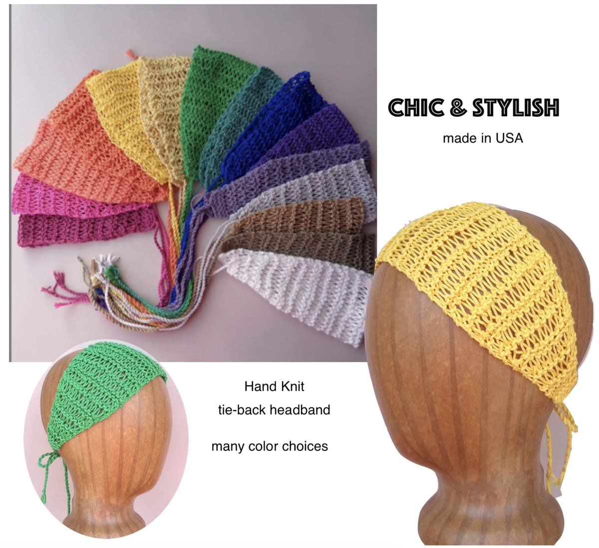 Hand knit headbands Easy Classic Headband Free Knitting Pattern for Beginners  main image 2