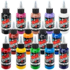 MOMs Millennium Tattoo Ink - 14 Primary Color Set