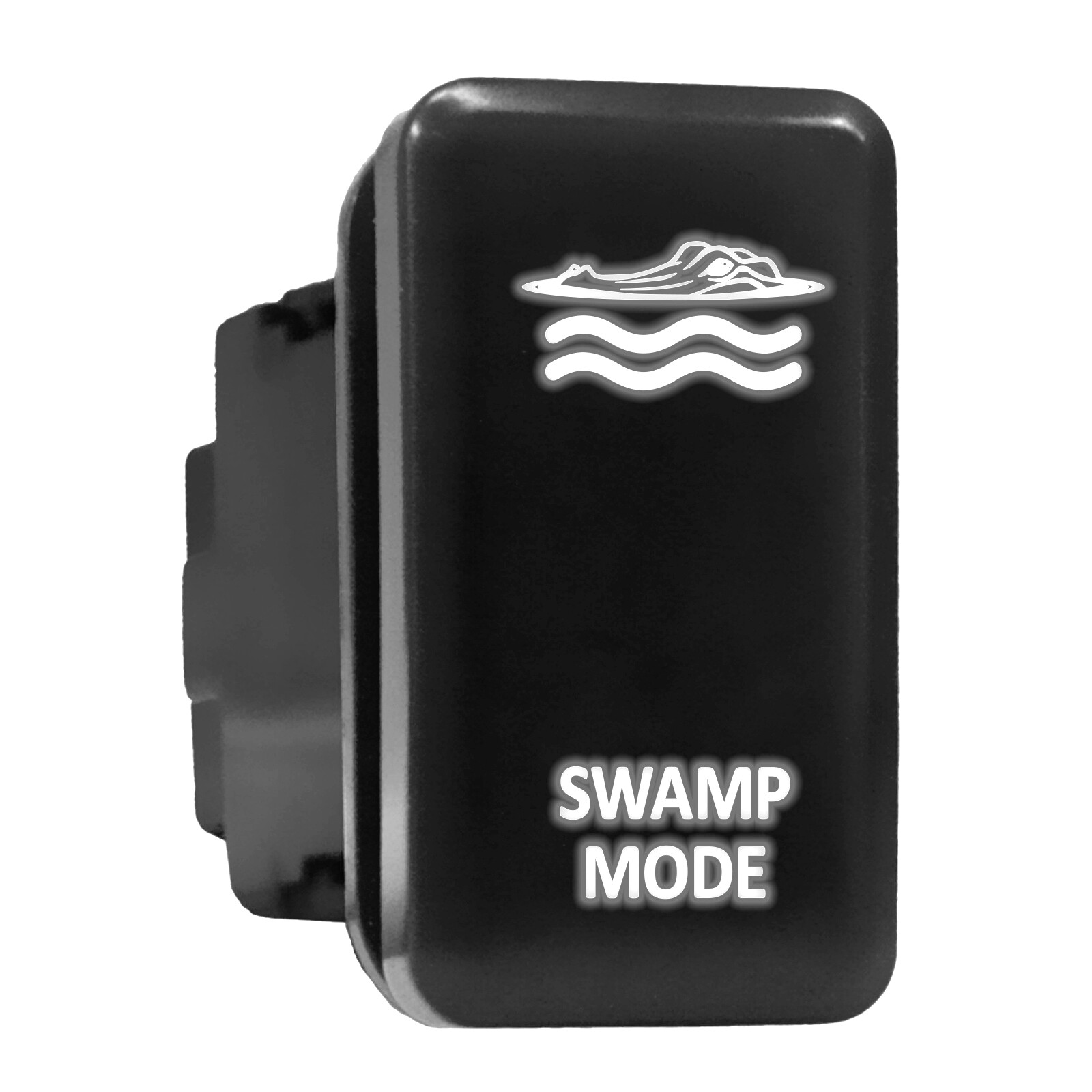 SWAMP MODE White LED Backlit Tall Push Button 1.54x0.83 for Toyota