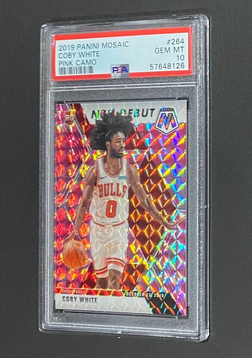2019 PANINI MOSAIC COBY WHITE ROOKIE NBA DEBUT PINK CAMO