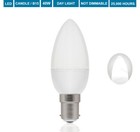 40W B15 LED Candle Light Bulbs 5W/6W Small Bayonet Natural Daylight White SBC