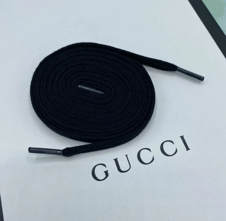 Lacets de remplacement style Gucci Ace noirs (120 cm)