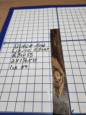 Black and White Ebony  Wood turning  blank  2 "x 1 1/4"x  15 " EBW55