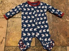 Newborn NB Kickee Pants Old Style Footie Pajama Polar Bear 