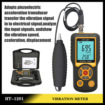 HT-1201 Digital Split Type Vibration Meter Temperature Tester Vibrometer Kit  KD