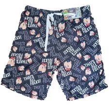 Aeropostale Looney Tunes Porky Pig Men's Lounge Shorts Limited Edition,  Black