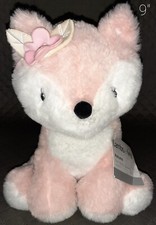 Lambs Ivy 9" Friendship Tree Pink White Woodland Fox Plush Animal Toy Autumn