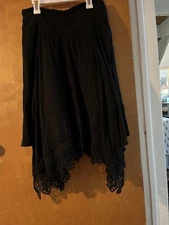 Isabel Marant Etolie Black Handkerchief Hem Skirt Small