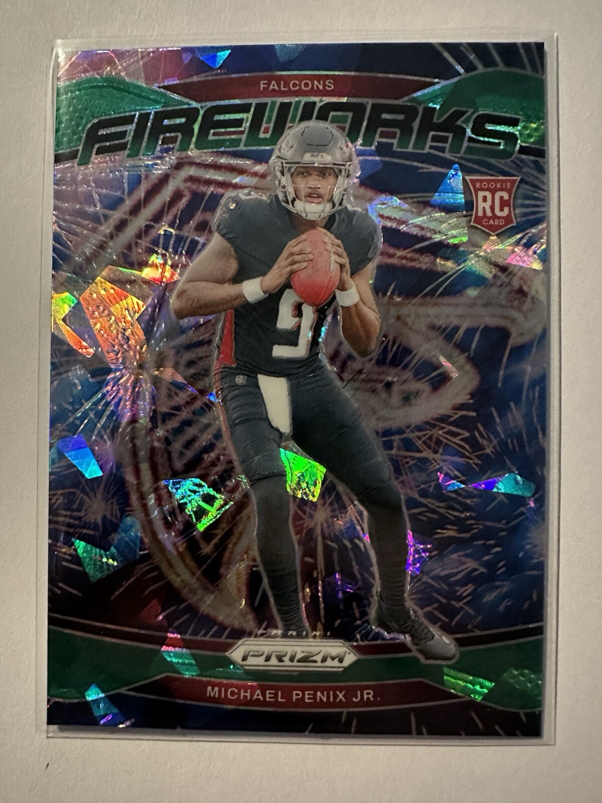 2024 Panini Prizm Michael Penix Jr Green Ice Fireworks