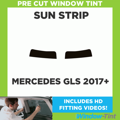 Pre Cut Tinted Sunstrip - For Mercedes GLS 2017 5% Limo Internal - Picture 1 of 5