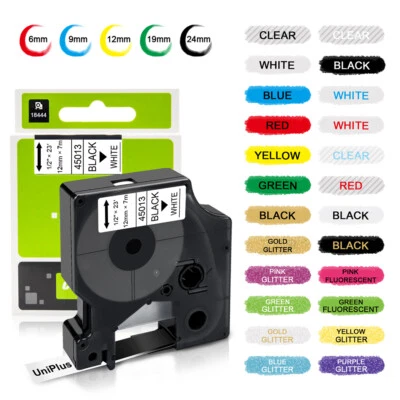 MARKENLOS Kompatibel Dymo D1 45013 Schriftband 6mm 9mm 12mm 19mm LabelManager 160 280 420P