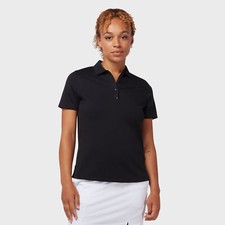 Image of Callaway Ladies Short Sleeve Swing Tech Polo with Opti-Dri in Caviar Black
