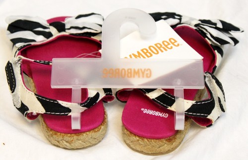 NEW 2013 Gymboree Wild for Zebra Toddler Sandals Bows sz 6 Braid Side Safari Zoo - Picture 3 of 6