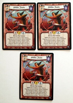 Shiba Jouta (3) L5R Legend of the Five Rings CCG Rise of the Shogun RotS