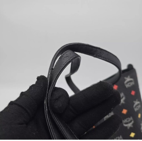 Bolso de Mano Mcm Negro Brillante Multicolor XL - Imagen 7 de 20