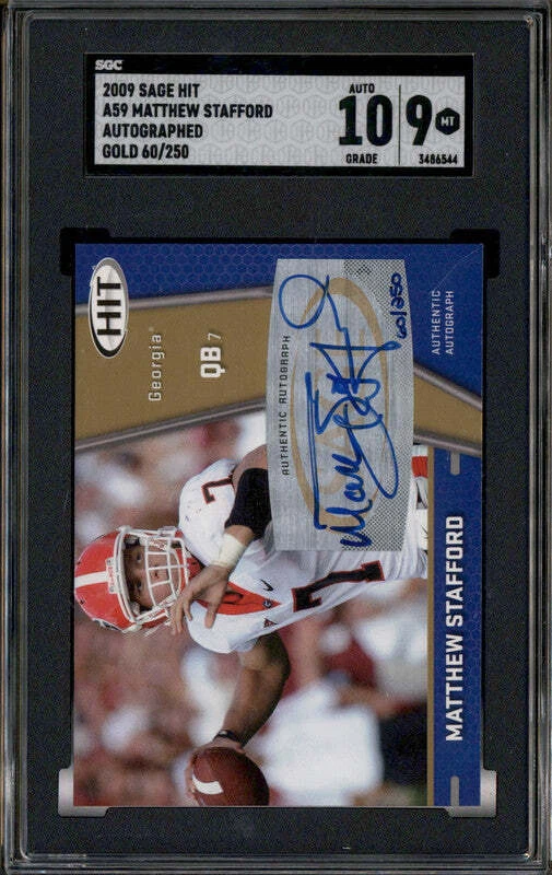 Matthew Stafford SA-GE Hit Autographs #A59 Gold