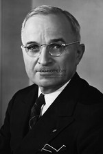 PRESIDENT HARRY S. TRUMAN PRESIDENTIAL PORTRAIT B&W 4X6 PHOTO POSTCARD