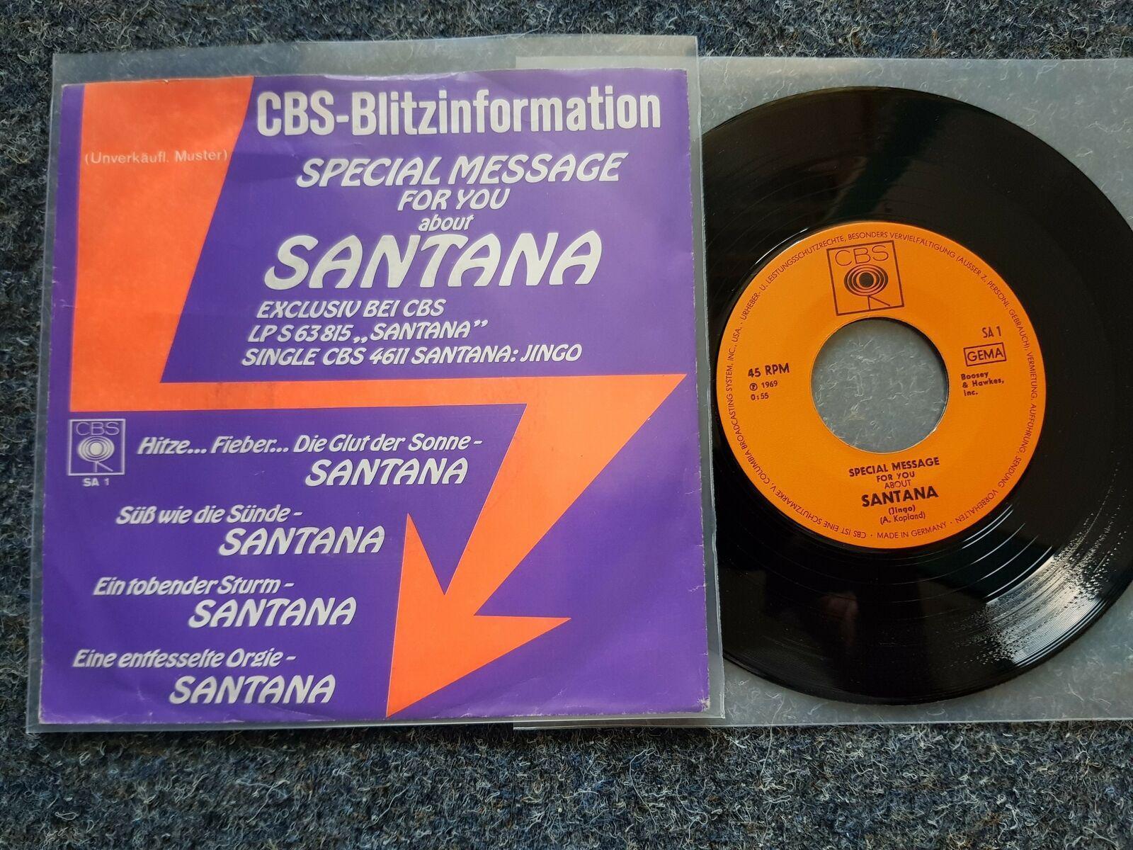 7"" Single Vinyl Santana - Jingo/ A special message for you PROMO GERMANY