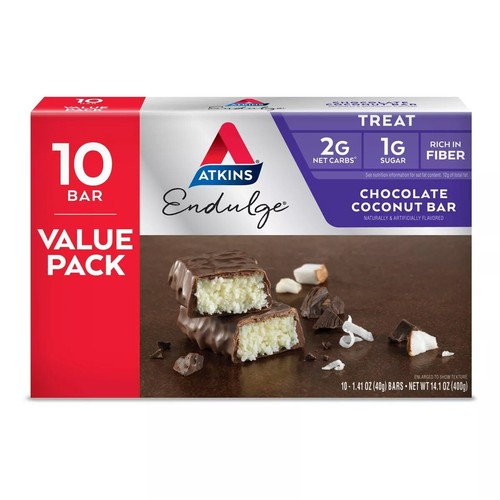 Atkins Endulge Chocolate Coconut Bars 10ct