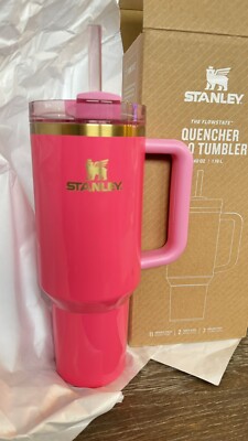 STANLEY Quencher H2.0 Vaso Con Asa Y Pajita 40 Oz Vaso Termico Compatible Con Soporte De Vaso De Viaje Aislado En Acero Inoxidable Libre De BPA Rose Quartz 2.0