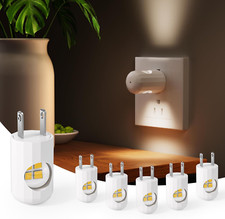 6-Pack LED Night Light Plug-In Wall Outlet Light, Soft White,Dusk to Dawn Nightl