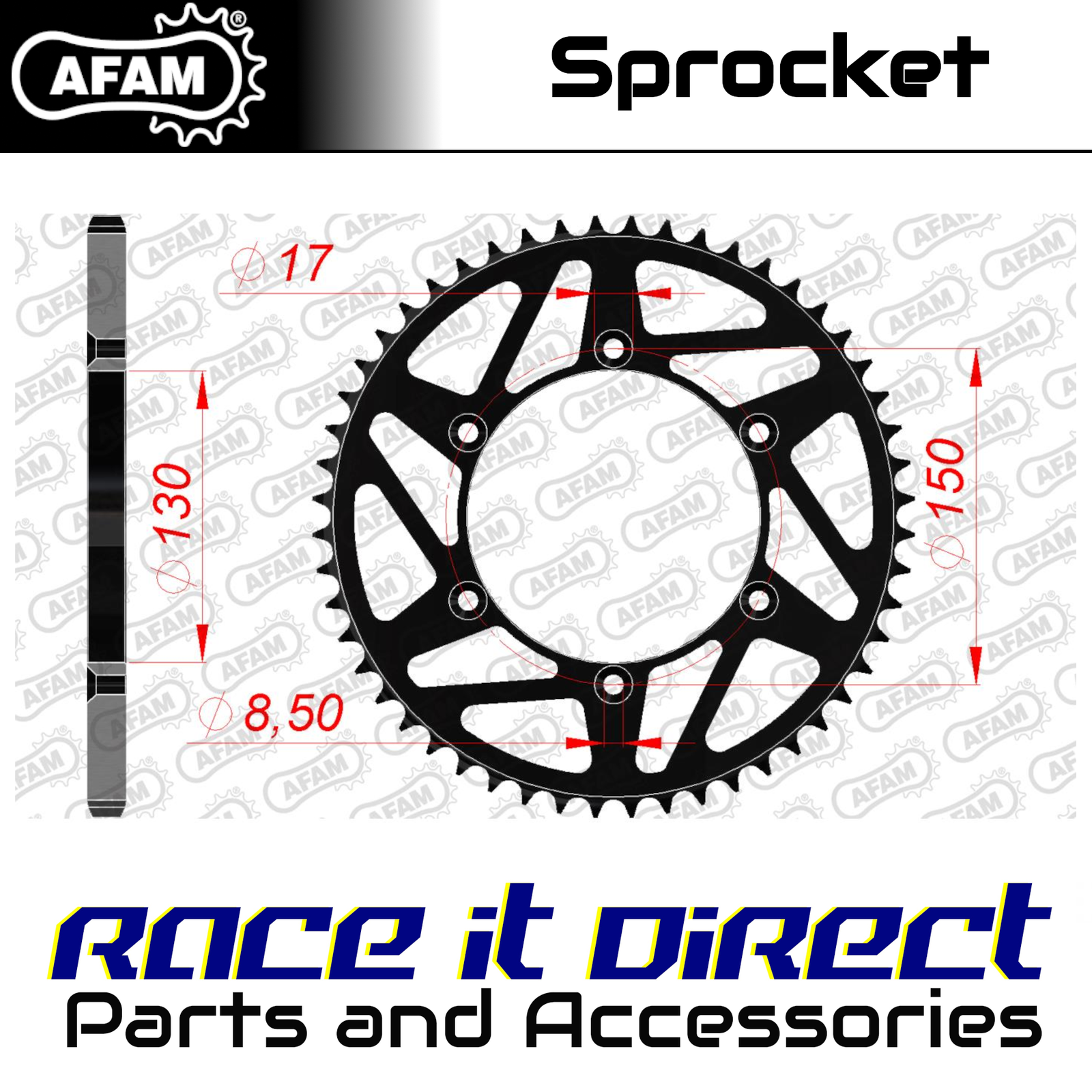 Sprocket for FANTIC XE 125 2021 HDK 51T Rear AFAM