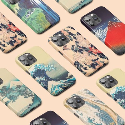 Personalisierte Handyhülle für iPhone 17 16 15 14 13 Pro Max Cover Hokusai Japan