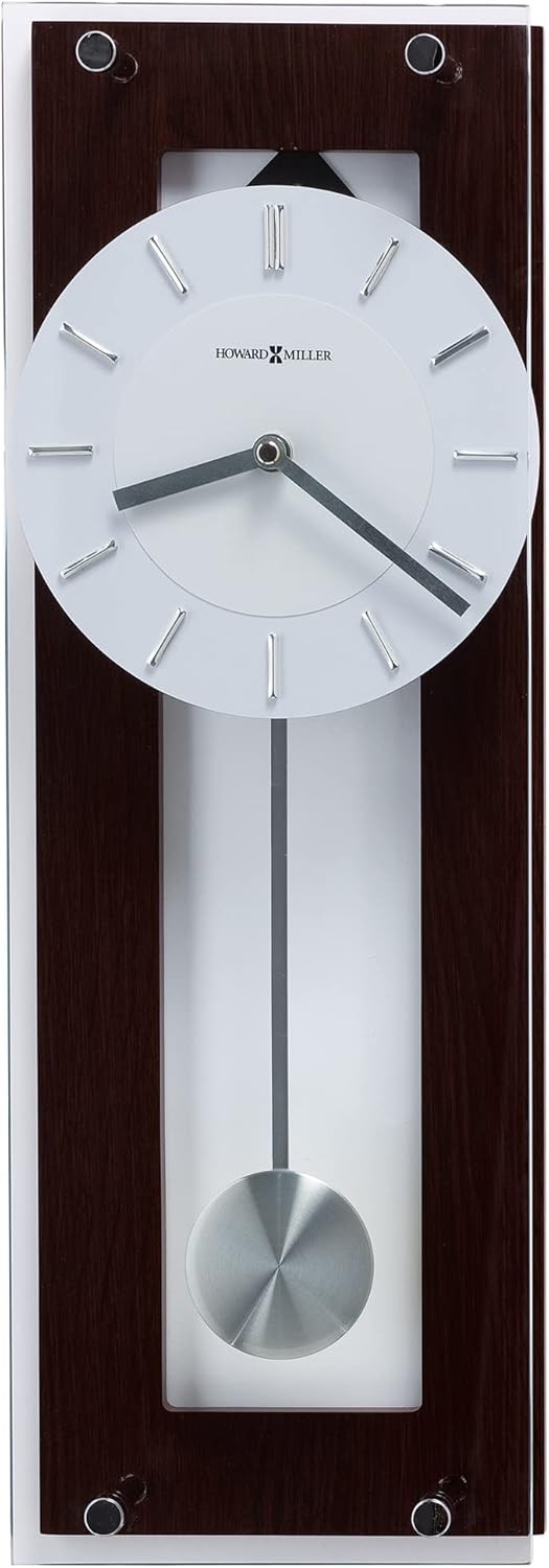 Howard Miller Emmett Wall Clock II, Espresso Finish - Silver Finished Pendulum, 