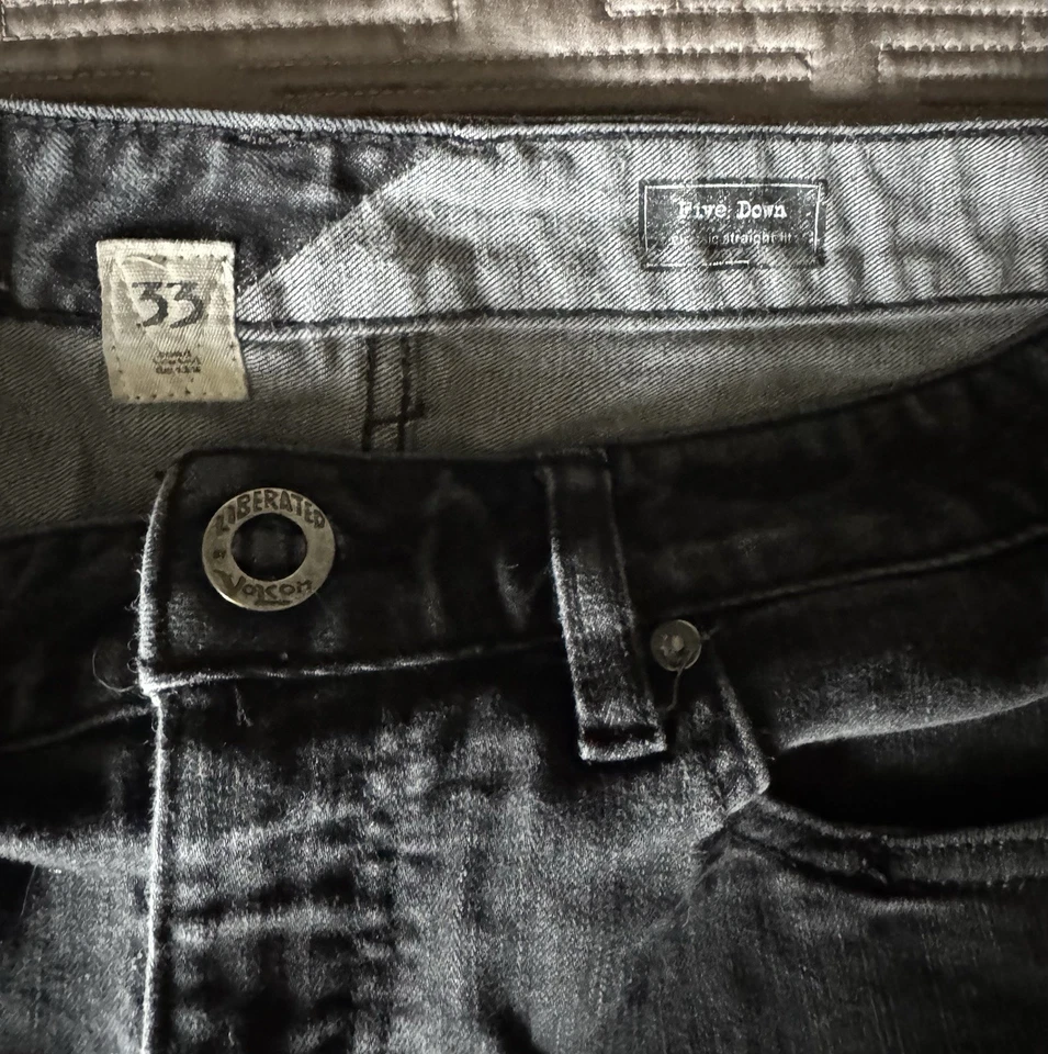 Volcom 33 Black Five Down Denim Surf Skate - Image 2 of 3