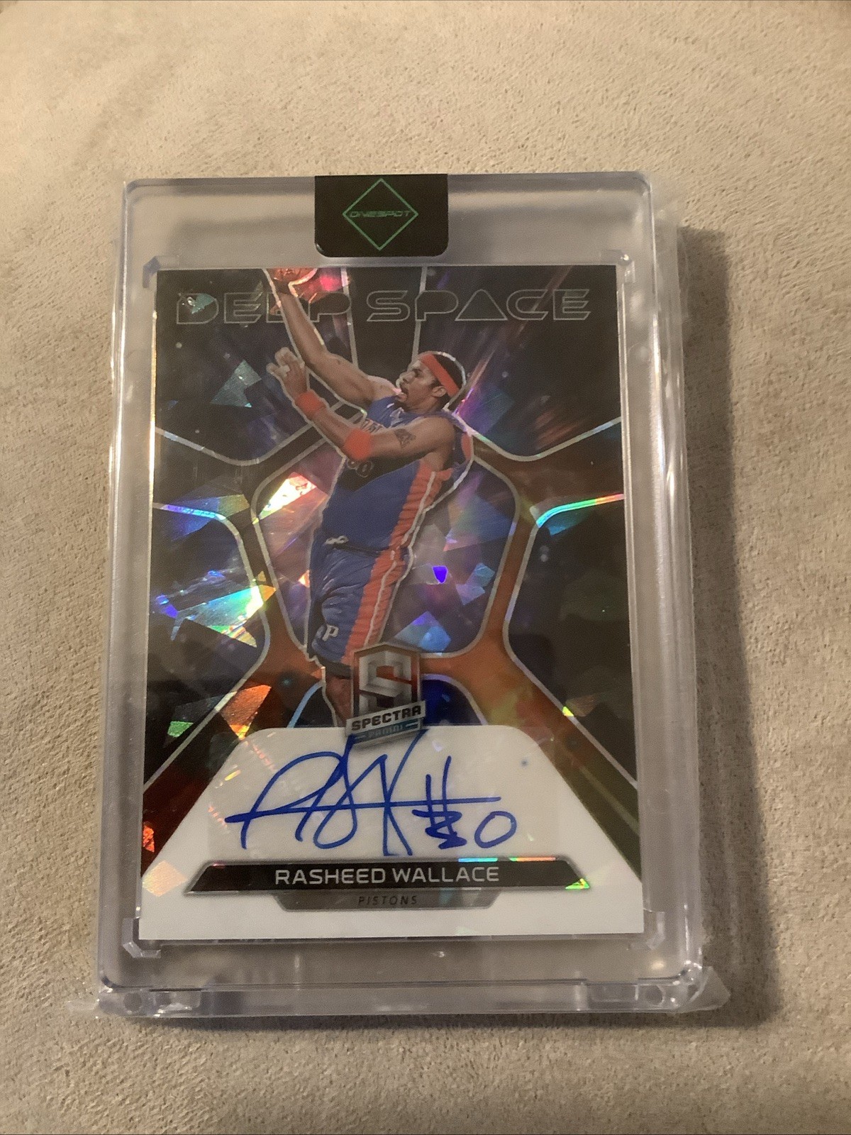 2022-23 Rasheed Wallace /49 Auto SPECTRA DEEP SPACE Cracked Ice