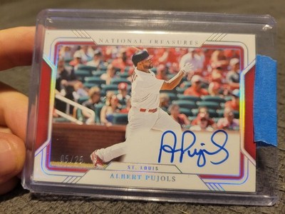 2025 National Treasures Albert Pujols Auto Jrrsey Numbered #5/25 Cardinals RARE!
