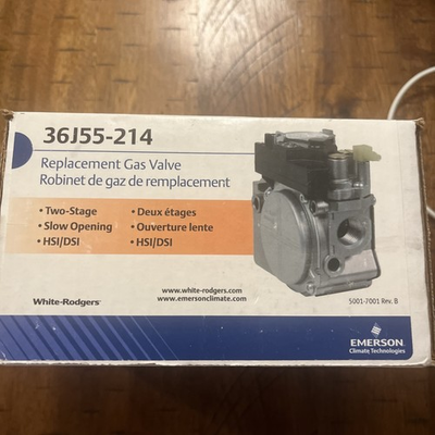 #ad *New White Rodgers 36J55 214 2 Stage Manifold Gas Valve replaces 36G55 214 USA $80.00