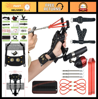 Dual Purpose Slingshot with Wrist Support for Fishing & Hunting - High Power