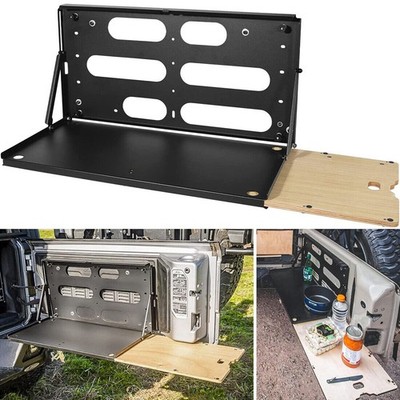 Drop Down Tailgate Table with Wood Tray for Jeep Wrangler JK JL & JT 2007-2022