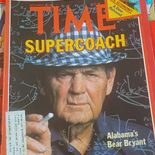 Time Magazine September 1980 English Illustrated Supercoach Bear Bryant Cover