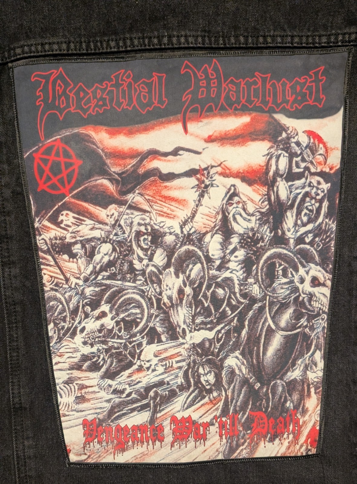 Bestial Warlust Sublimated Backpatch Black Battle… - image 2