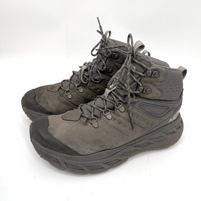 Hoka One One Stinson Mid Gore Tex Hiking Boots Men's Size 9.5 Gray Waterproof
