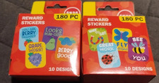 Teaching Tree Rewards Stickers Two Boxes Of 180 Pieces Each 10 designs Bee/Berry