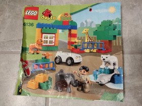 LEGO DUPLO 6136 My First Zoo set giraffe tiger elephant bear w/ manual - 100%