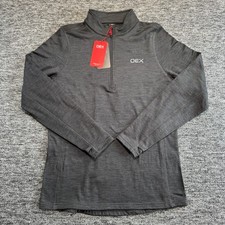 OEX Midlayer Top Womens UK18 Grey Flint Technical Lightweight Fleece 1/2 Zip New