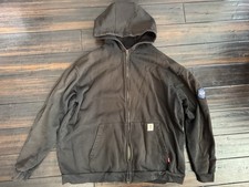 Bocomal FR Full Zip Hoodie Mens 3XL Black Flame Resistant Full Zip Cat 2 Faded