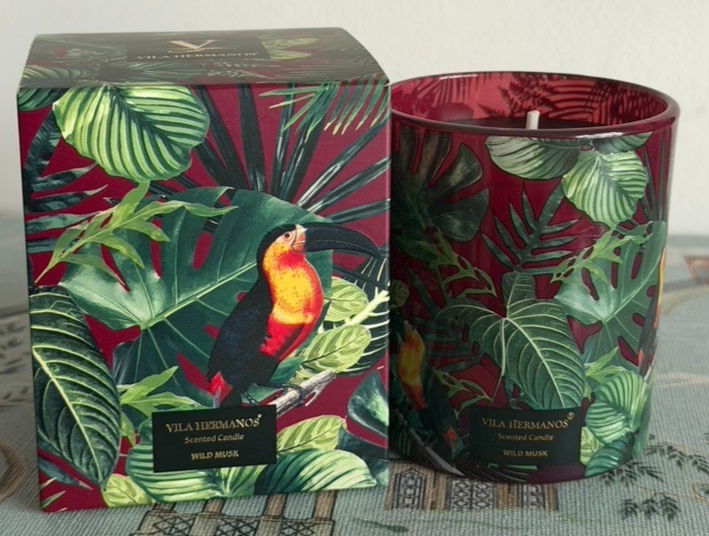 Vila Hermanos Wild Musk Scented Candle 200g Reusable Jar NWB RRP€39