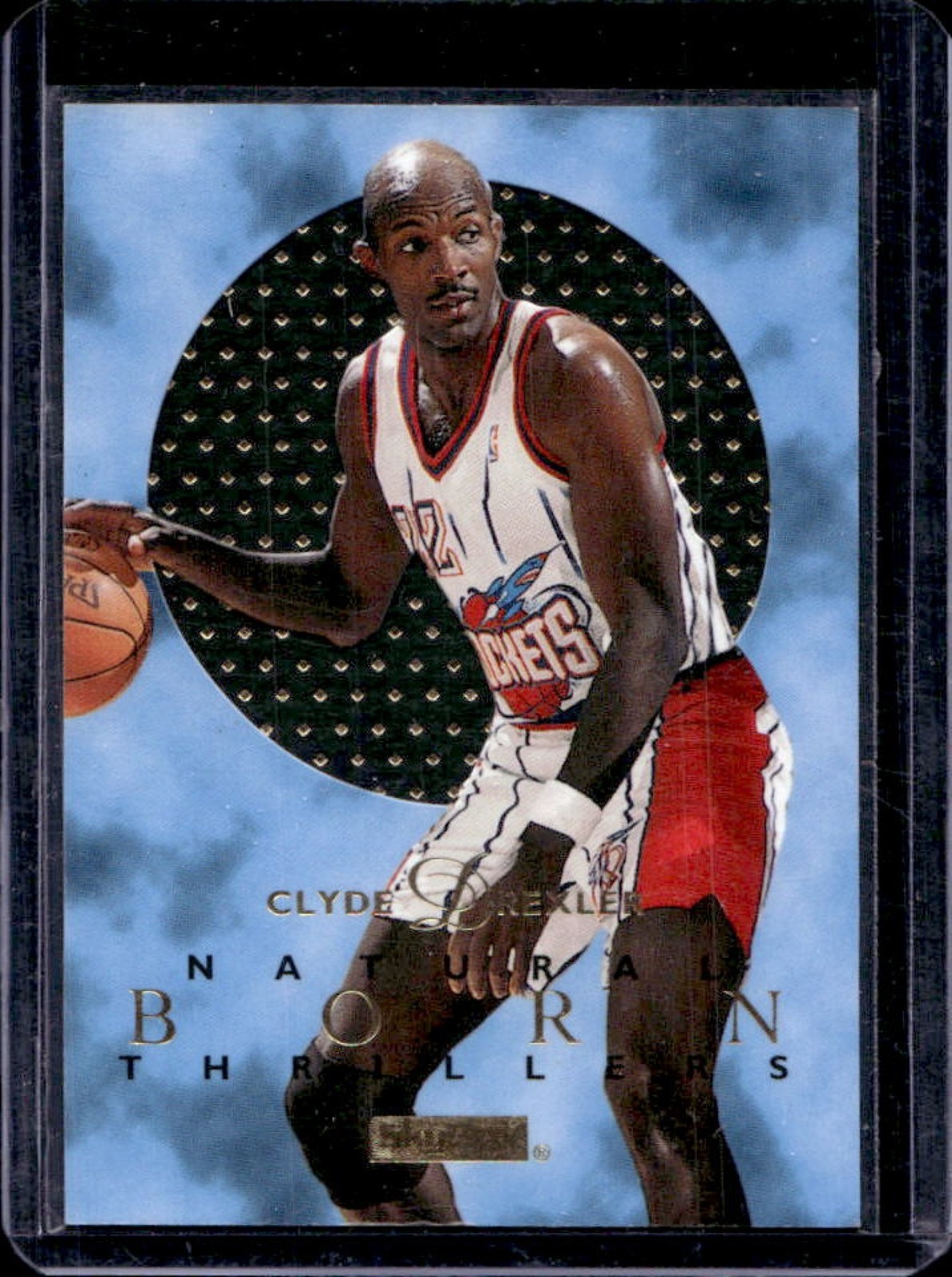 1995-96 Skybox E-XL Clyde Drexler Natural Born Thrillers #4 Rockets