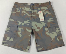 Levi's Cargo Shorts Mens 36 Multicolor Camo Canvas Relaxed Fit Utility Pockets