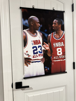 Michael Jordan Kobe Bryant All-Star Bulls LA Lakers Banner Sign